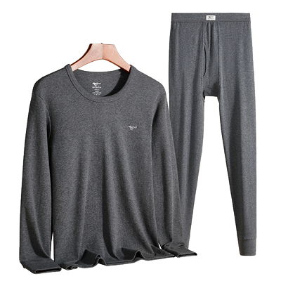 七匹狼老年保暖内衣男100%棉