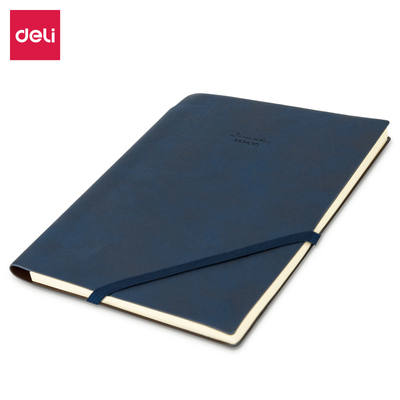 得力皮面绑带记事本商务日记本