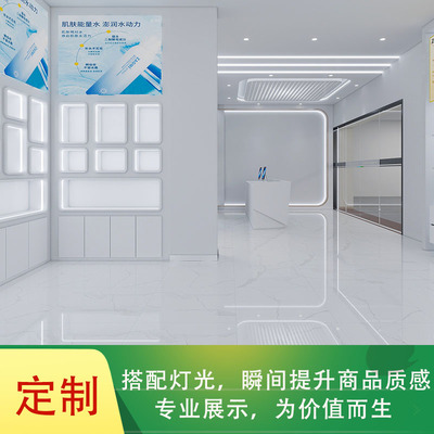 化妆品展示柜产品样品陈列柜直播间柜台定制收纳柜带灯烤漆货架厂