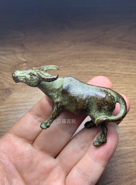 铜器大水牛茶宠摆件复古铜器生肖牛茶宠动物桌面客厅招财保平安