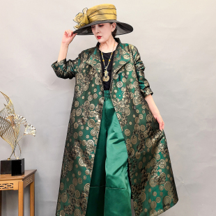 25W8146秋季新款高端上档次女装中长款风衣外套