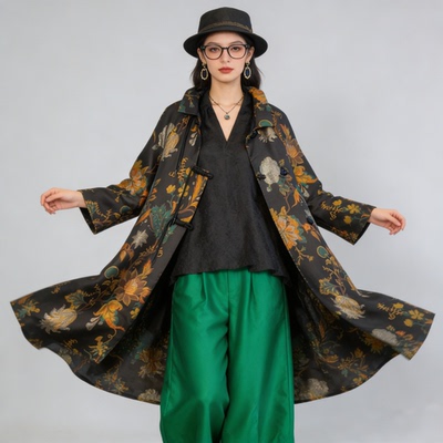 中长款风衣外套女宽松显瘦