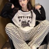 长裤 纯棉运动休闲长袖 两件套可外穿家居服 春秋季 睡衣女2025年新款