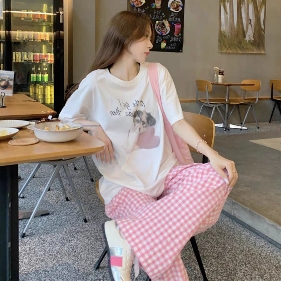 女纯棉家居服可外穿不起球不褪色