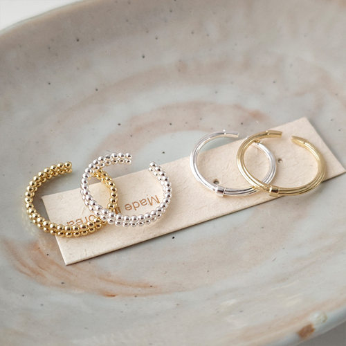 铜简约设计感气质麻戒指/指环