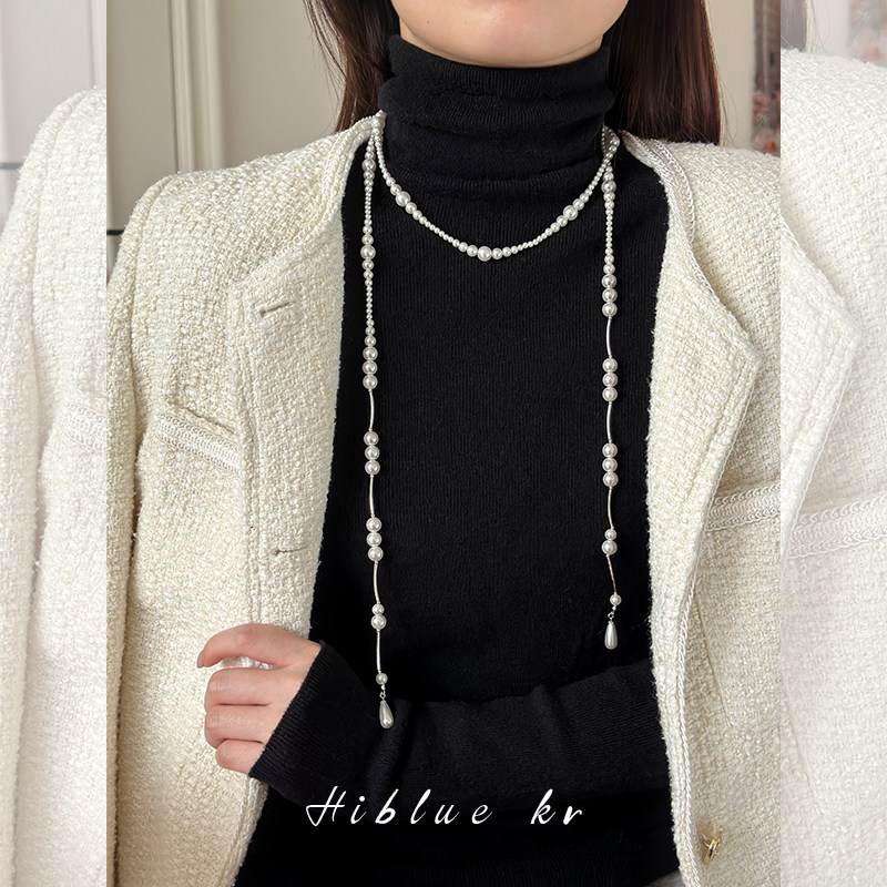 轻奢小众高级感珍珠项链女长款毛衣链秋冬大气百搭2026新款爆款