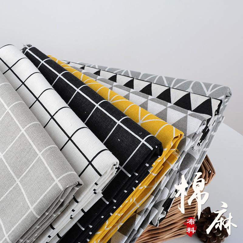 ins桌布布艺田园格子小清新书桌布长方形家用茶几餐桌布防尘盖布
