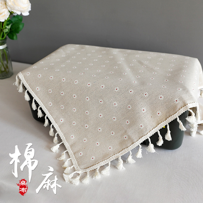 冰箱盖布防尘套罩ins风桌布茶几台布万能盖巾电饭锅床头柜微波炉