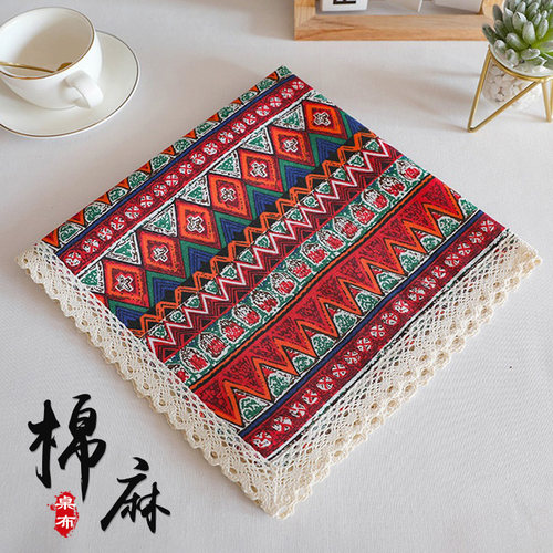 ins桌布棉麻布艺日式北欧风网红小清新防尘盖布长方形茶几餐桌布