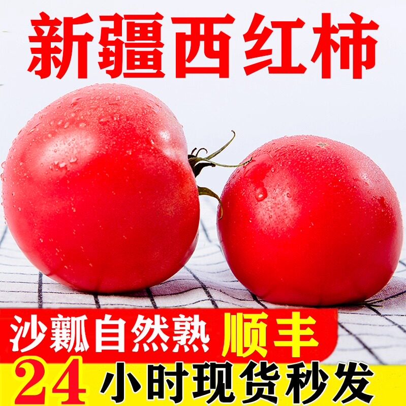 新疆普罗旺斯西红柿新鲜沙瓤应季自然熟生吃水果甜农家大番茄包邮