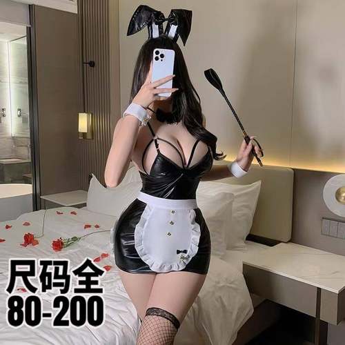 大码女仆纯欲短裙制服套装
