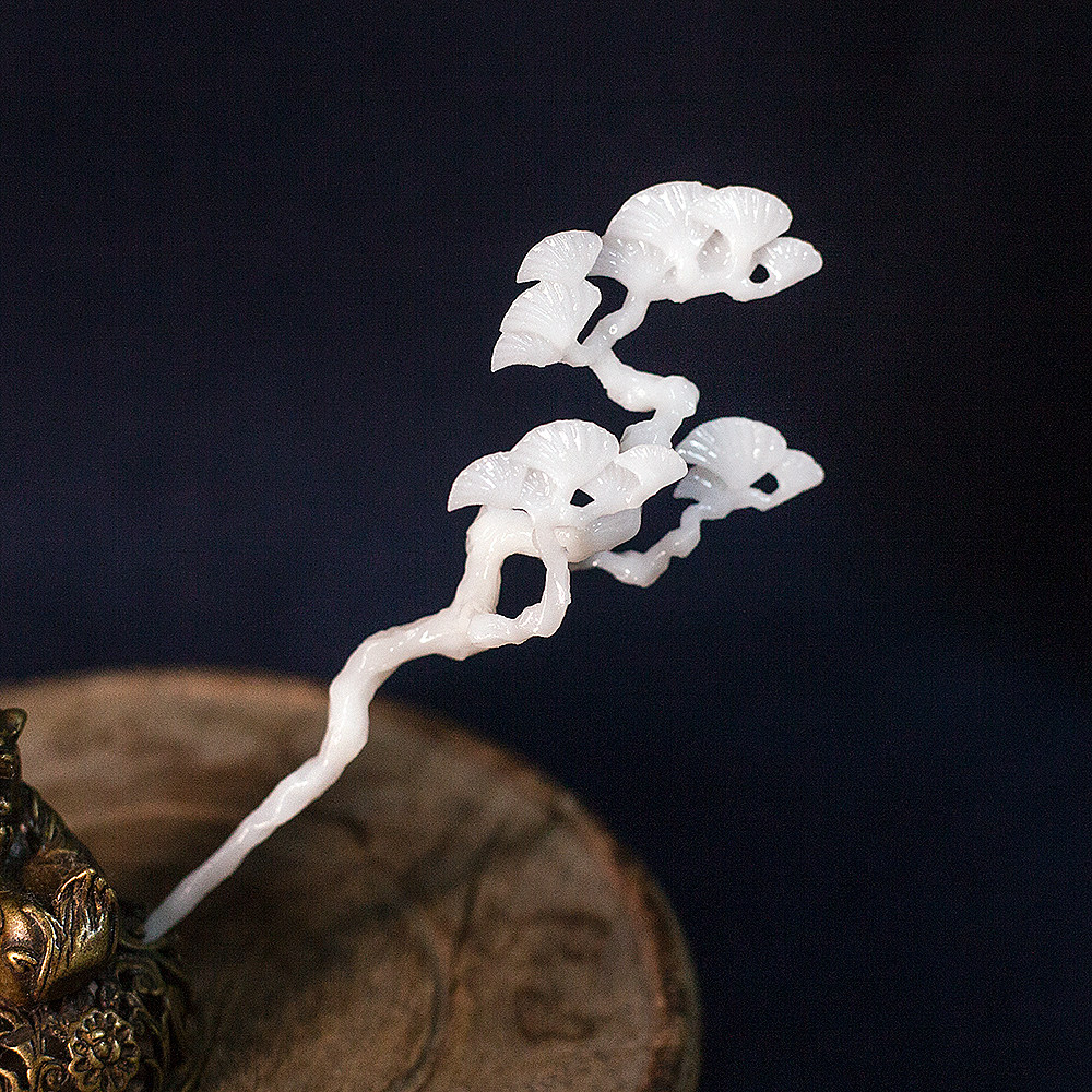 月夜行歌松柏簪 bjd通用叔3三分饰品道具配饰原创树脂首饰尾款