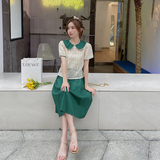 娃娃领上衣女夏配半身裙两件套女夏2025新款小清新甜美连衣裙套装，女装套装/套裙，浙宝113