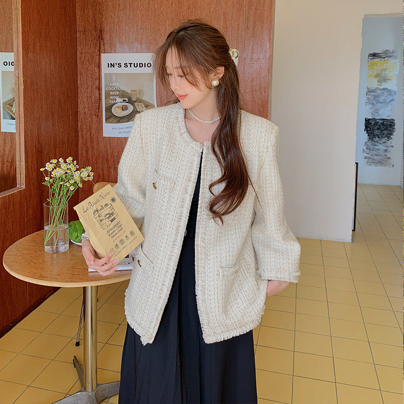 【现货】秋粗花呢小香风外套698-P135-K188,女装短外套,浙宝113