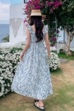 【新款现货】飞飞袖背心碎花连衣裙816-P105-K158，女装连衣裙，浙宝113