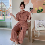 【大货已出】夏薄款工装风衬衫连体裤697-P125-K188，女装连体裤，浙宝113
