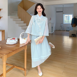 【大量现货】新中式刺绣上衣+半身裙两件套套装271-P155-K218，女装套装/套裙，浙宝113