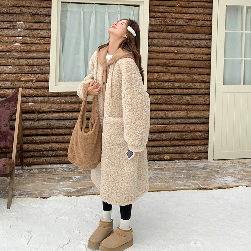 【大货已出】卫衣帽拼接长款皮毛一体511-P205-K308,女装羊羔毛/颗粒绒,浙宝113 【大货已出】卫衣帽拼接长款皮毛一体511-P205-K308,女装羊羔毛/颗粒绒,浙宝113