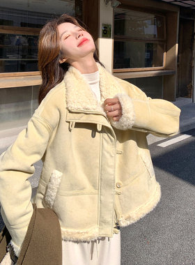 【首发现货】奶黄大翻领皮毛一体 A03-P195-K278