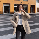 现货秋季新款TR面料复古格子小西装006-8870-p110-k168，女装西装，浙宝113