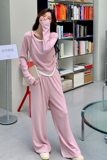 【现货】假两件上衣+长裤慵懒风两件套套装032-P150-K218，女装套装/套裙，浙宝113