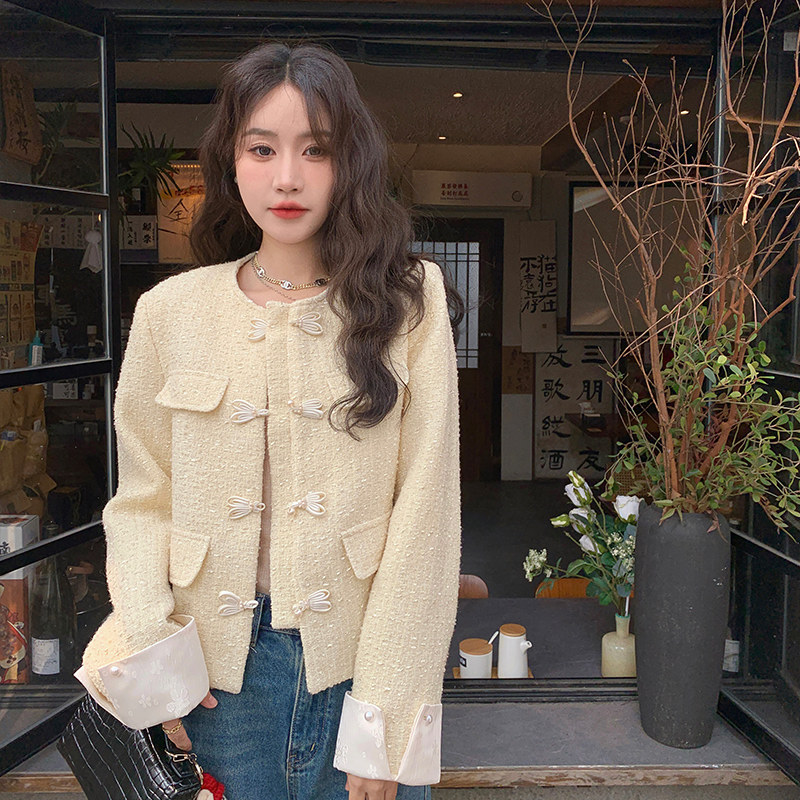 奶呼呼新中式小香外套女2025春秋新款高级感名媛气质超好看上衣潮,女装短外套,浙宝113
