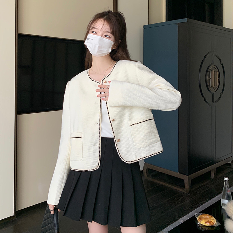 【新款】金属扣小香风拼色短外套863-P125-K178,女装短外套,浙宝113