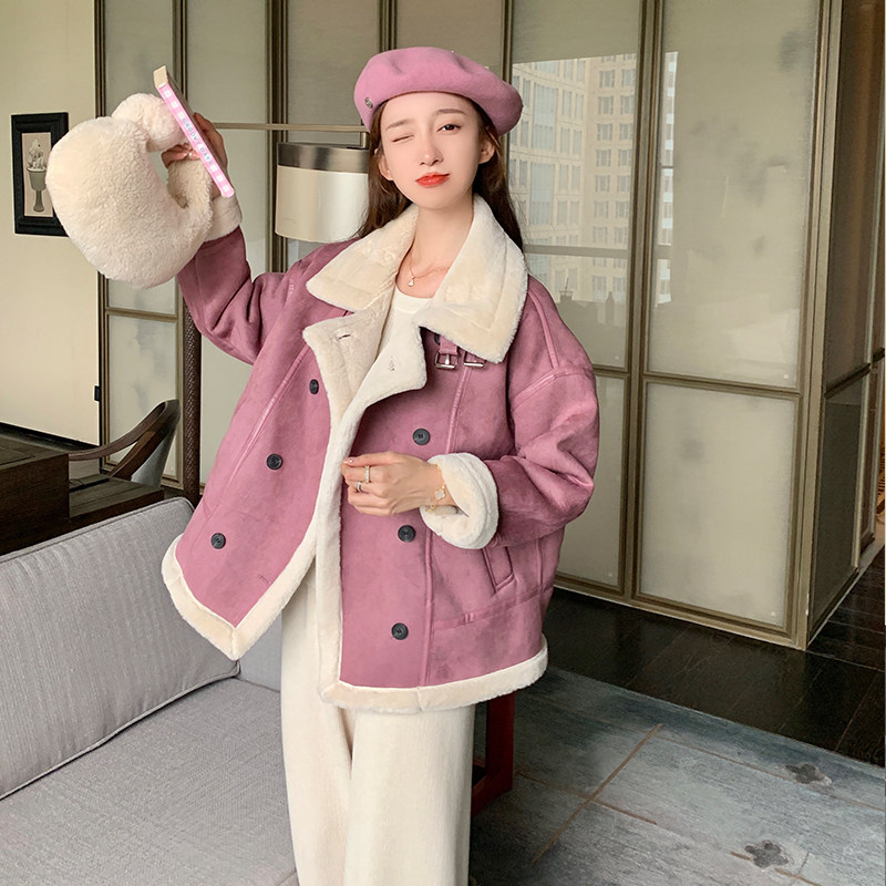 【大货已出】麂皮绒仿兔毛皮毛一体885-P185-K268,女装派克服,浙宝113