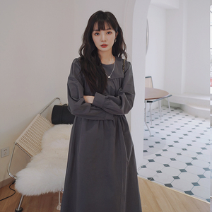 【原006现货】23春长袖褶皱设计连衣裙2C281-P95-K148图片