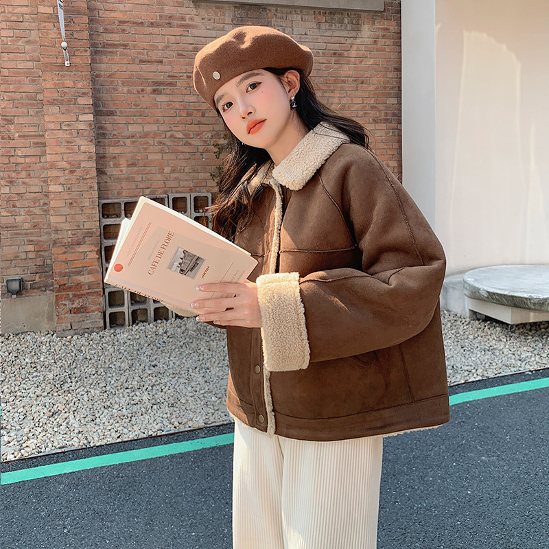 【大货已出】复古麂皮羊羔毛皮毛一体209-P155-K228,女装派克服,浙宝113