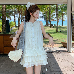 573 现货 天丝立体花边连衣裙 K188 P125