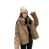 【现货】大毛领短款派克服615-P170-K258，女装派克服，浙宝113