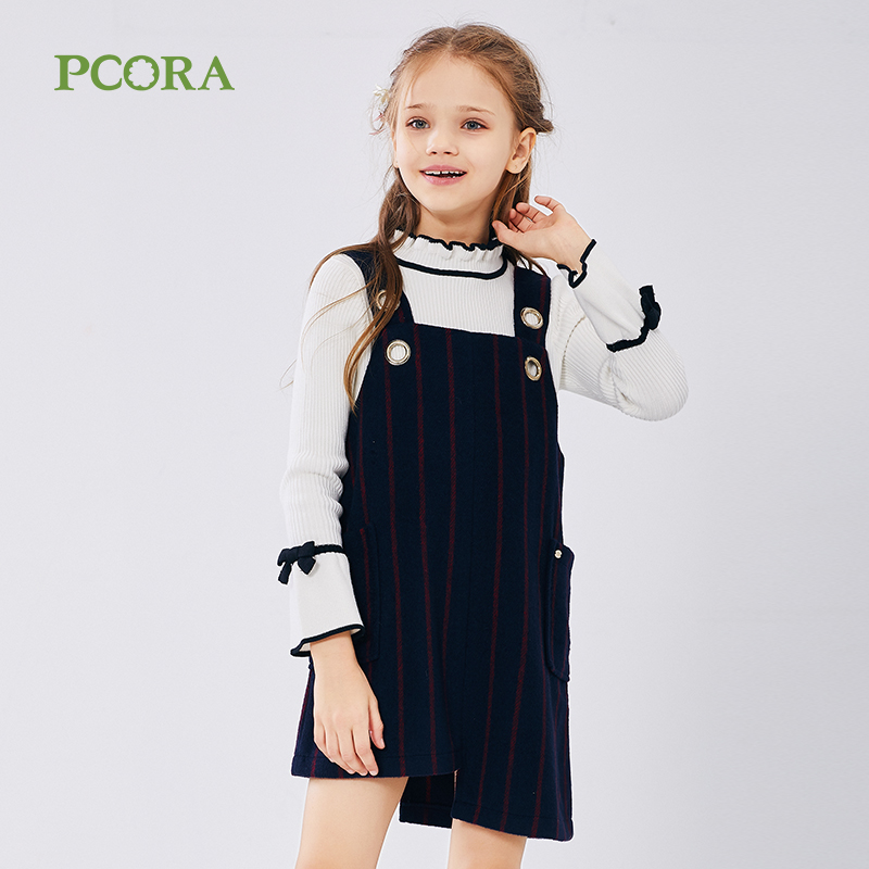 秋冬新款时尚连衣裙女童背心裙