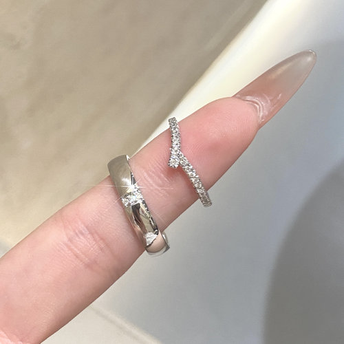水贝铂金Pt950钻石HW对戒送情侣结婚订婚高级感情人周年纪念礼物