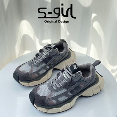 SGIRLTWTW加绒保暖厚底老爹鞋女