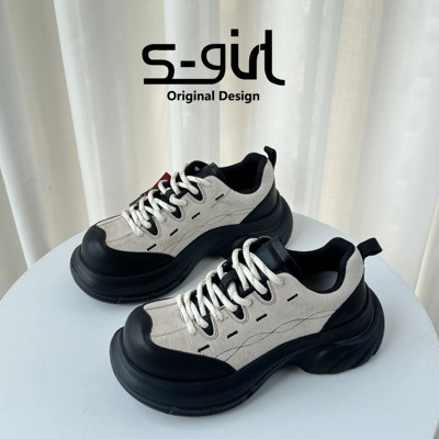 SGIRL TWTW丑萌大头厚底休闲鞋女2025新款百搭轻便舒适运动老爹鞋