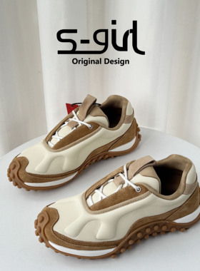 SGIRL TWTW复古拼接阿甘德训鞋女2026新款百搭防滑休闲运动板鞋潮