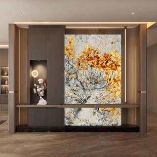 2026新款电视背景墙天然透光奢石玄关定制复合面大理石板材定制