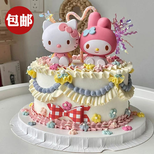 美乐蒂蛋糕装饰摆件KT猫凯蒂猫