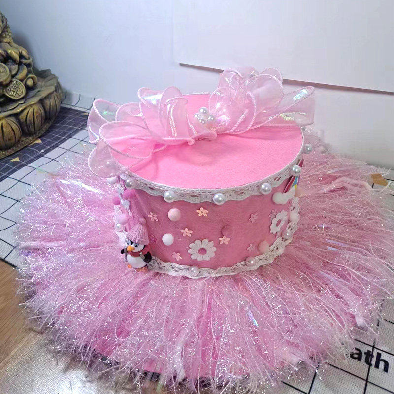 手工制作儿童帽子幼儿园纸箱毛线
