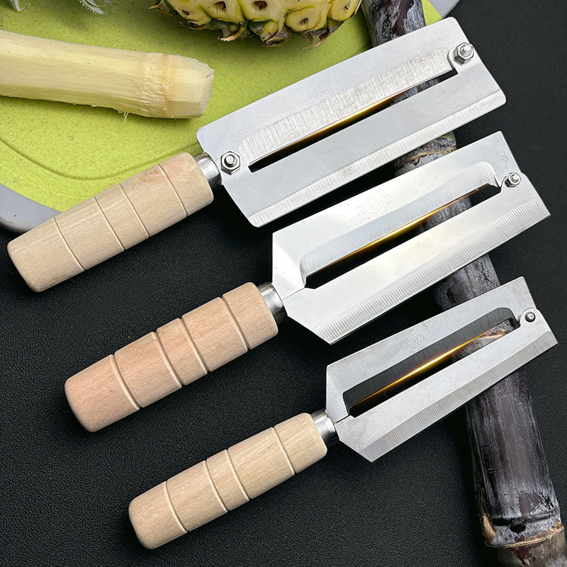 阳江甘蔗刀不锈钢多功能削皮刀削凤梨专用刀削菠萝莴笋水果刀商用