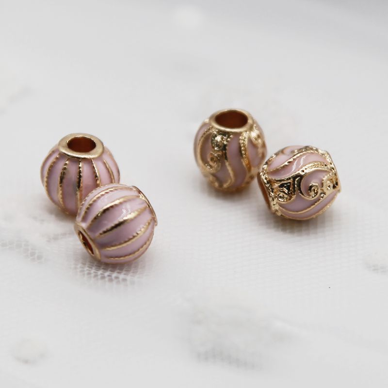 diy粉红色压襟汉服南瓜珠