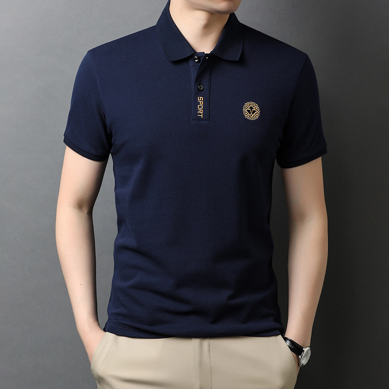 男士商务休闲纯棉短袖T恤夏季青年潮流半袖POLO衫上衣D2132-P65,男装T恤,电商B212（原钱塘6029）