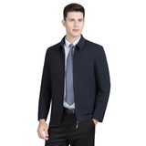 男士轻薄棉衣男冬季中年休闲翻领纯色棉服爸爸冬装外套S2035-P150，男装棉衣，电商B212（原钱塘6029）