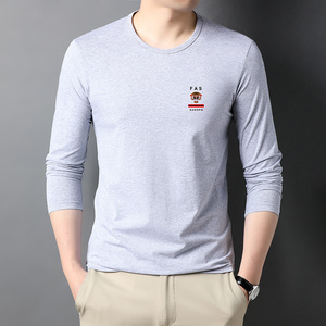 2021新款长袖T恤男长袖印花圆领体恤中青年男士打底衫GR5511-P50图片