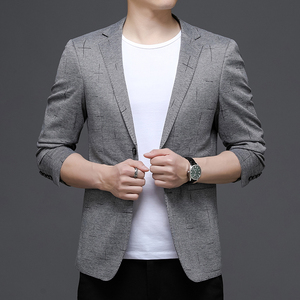 2021秋季新款男士西装外套商务休闲两粒扣西服上衣KCN2260-1,男装西服,电商B212（原钱塘6029）