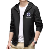 秋季新款外套中青年连帽休闲夹克潮流百搭款纯色上衣AJY651-P145，男装夹克，电商B212（原钱塘6029）