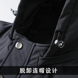 脱卸连帽棉衣男加厚保暖冬季中年男士休闲纯色棉服外套HC206，男装棉衣，电商B212（原钱塘6029）