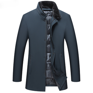 羽绒服男中长款加厚冬季中年男士水貂领爸爸冬装外套ZK25-P350图片
