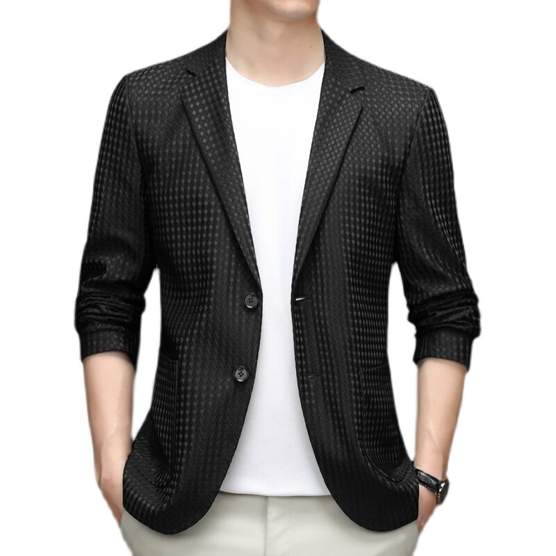 休闲西装男秋季男士商务免烫单西外套新款小西服AJY218-P185,男装西服,电商B212（原钱塘6029）